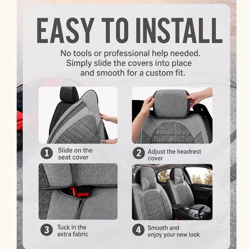 FYKLXI Linen Car Seat Covers for Subaru Forester 2009-2013