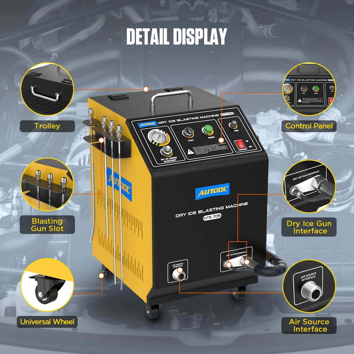 110V Automotive Dry Ice Blasting Cleaning Machine