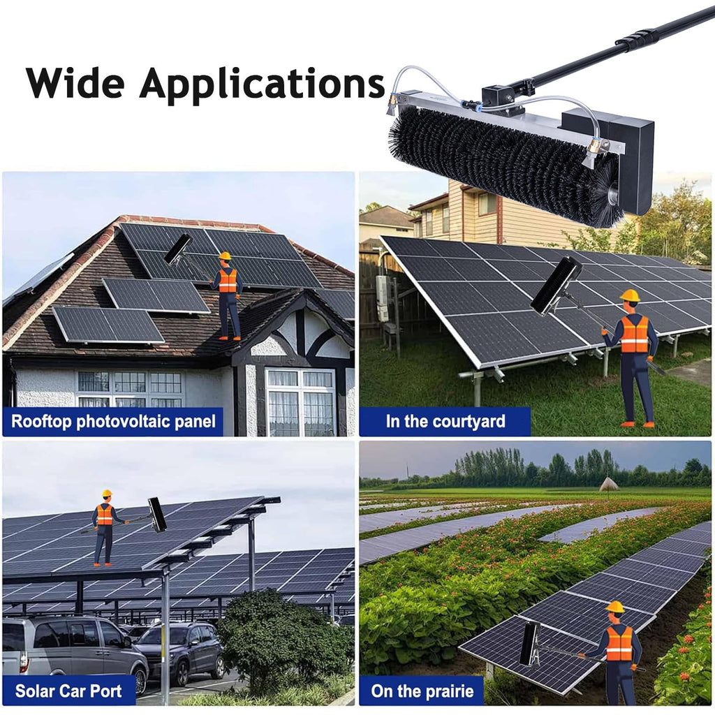 Telescopic Solar Panel Cleaning Brush 3.5–7.5m