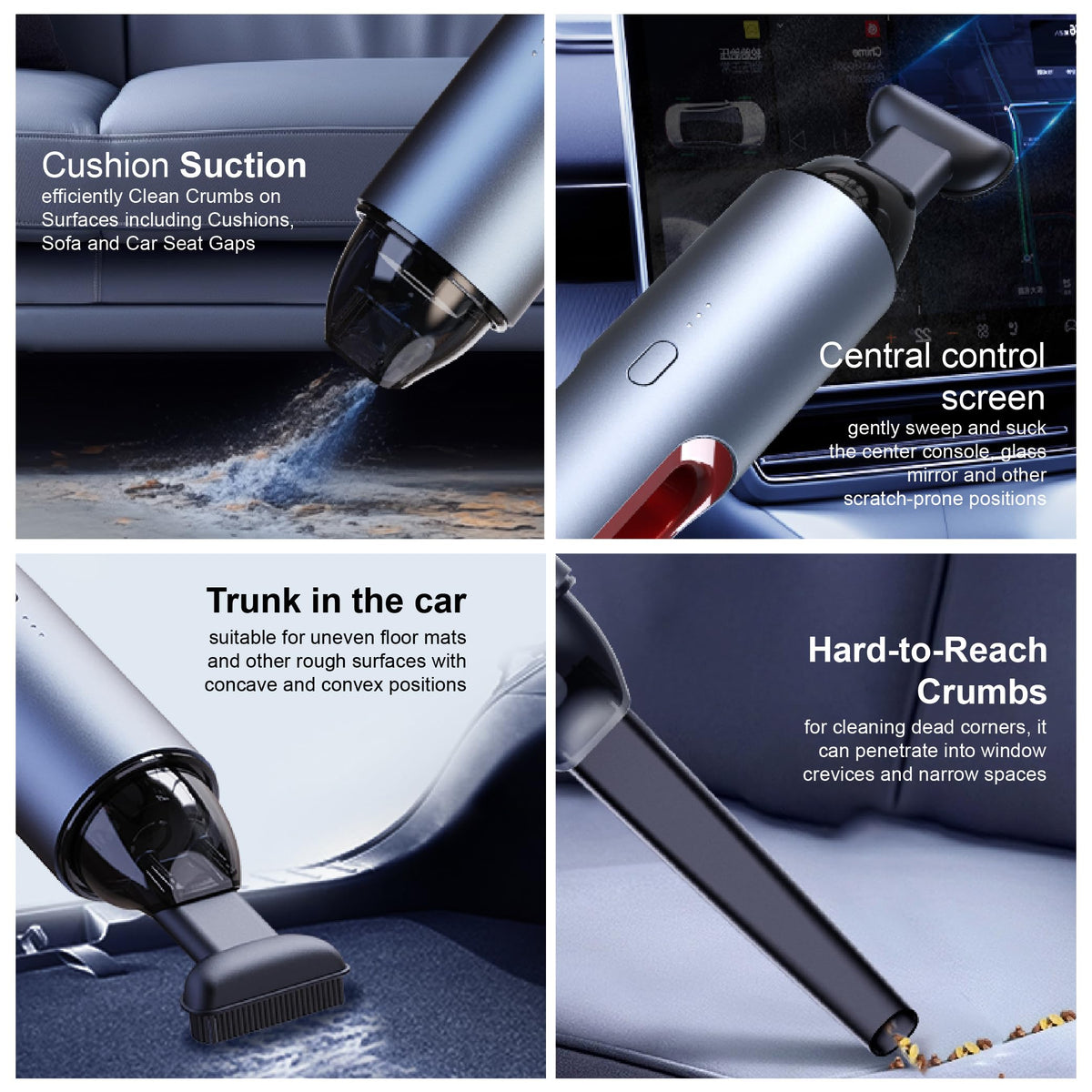 Portable Rechargeable Car Vacuum Cleaner with Strong Suction