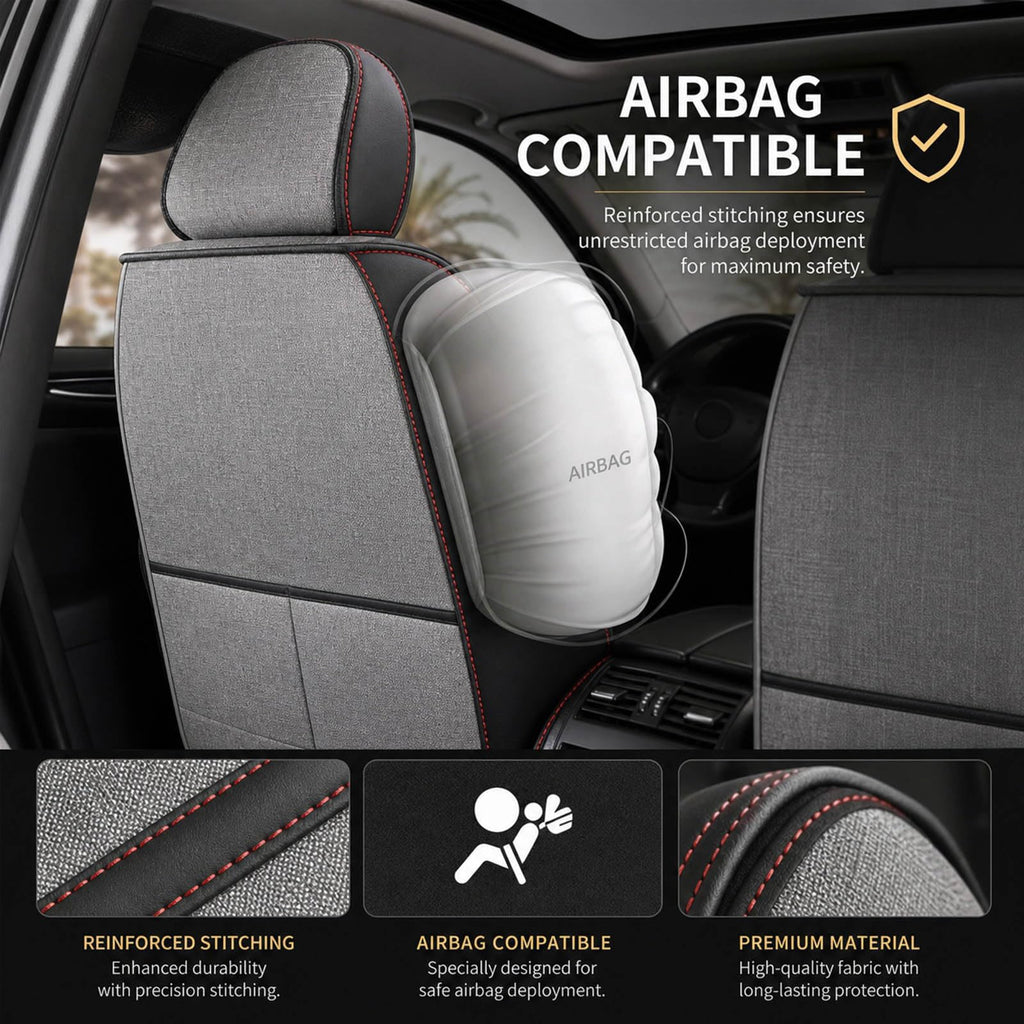Linen Car Seat Covers for Dodge Ram 2011-2026